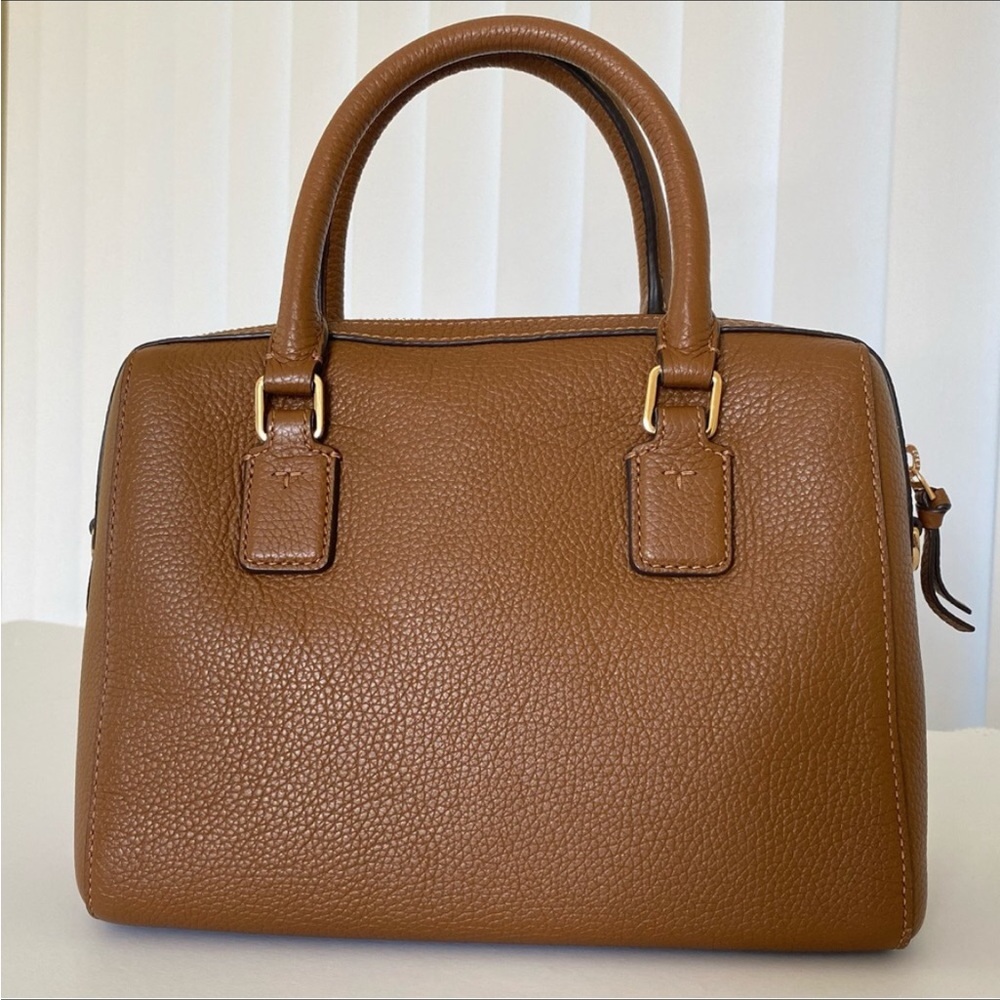 Tory Burch Tan Pebbled Leather Satchel - Picture 6 of 12